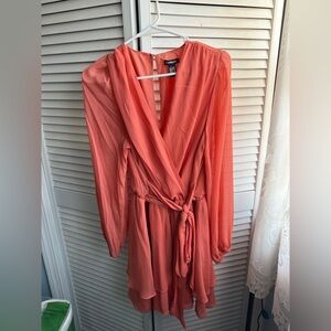 Express Vibrant Coral Romper